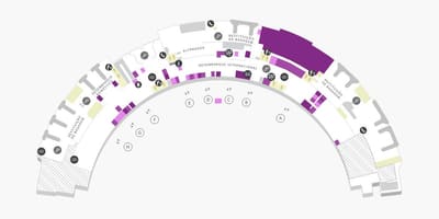 Mapa do aeroporto Galeão Terminal de Nivel 1 0