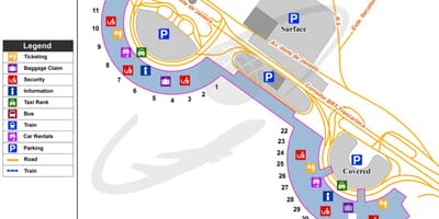 Mapa do aeroporto Internacional de Río de Janeiro