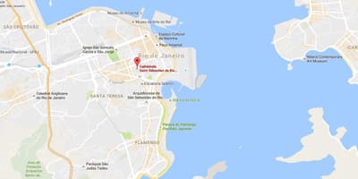 Mapa da rexión Metropolitana de Catedral de San Sebastián