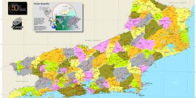 Mapa dos concellos en Río de Janeiro