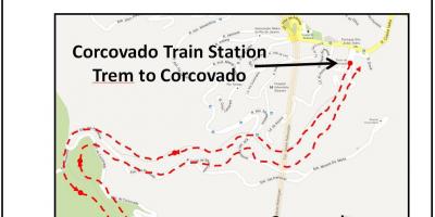 Mapa de Corcovado, tren