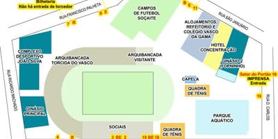 Mapa de estadio de San Januário