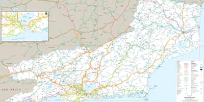 Mapa de estradas do estado do Río de Janeiro