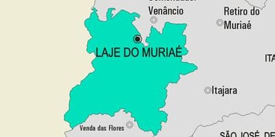 Mapa de Laje facer Muriaé concello