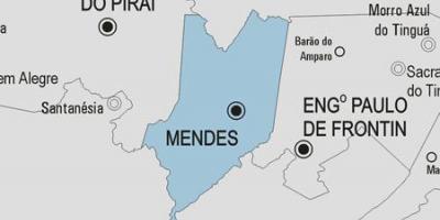 Mapa de Mendes concello