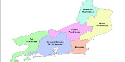 Mapa de mesoregions Río de Janeiro