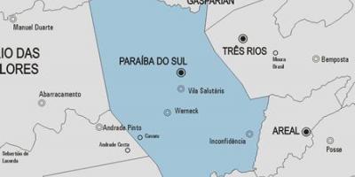 Mapa de Paraíba do Sul concello