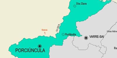 Mapa de Porciúncula concello
