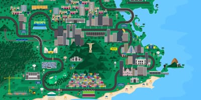 Mapa de Río de Janeiro deseño