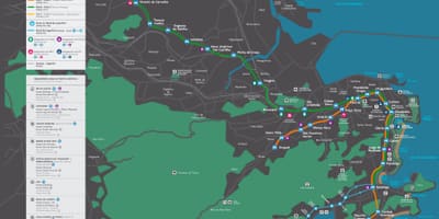 Mapa de Río de Janeiro transporta