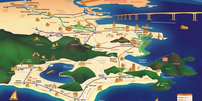 Mapa dos monumentos Río