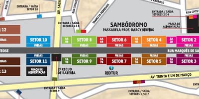 Mapa de Sambódromo