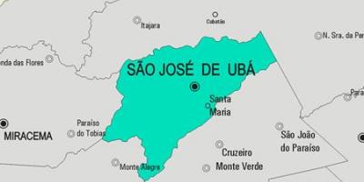 Mapa de San José de Ubá concello