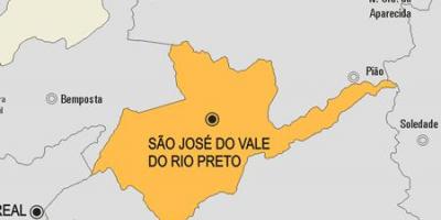 Mapa de São José facer Vale do Rio Preto concello