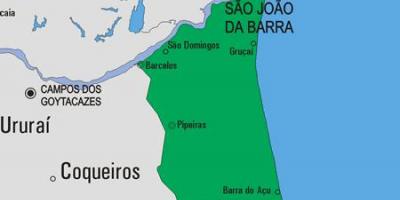 Mapa de São João da Barra concello