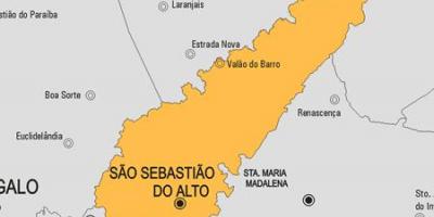 Mapa de São Sebastião facer Alto concello