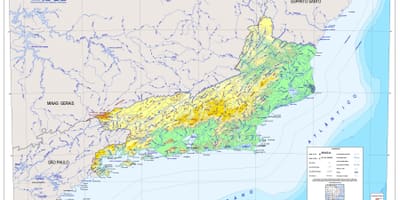 Mapa topográfico de Río de Janeiro