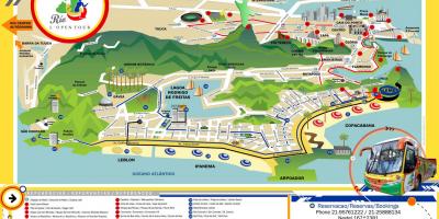 Mapa de Turismo de autobuses de Río de Janeiro