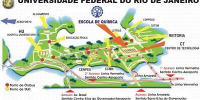 Mapa da universidade Federal de Río de Janeiro