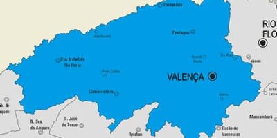 Mapa de Valença concello